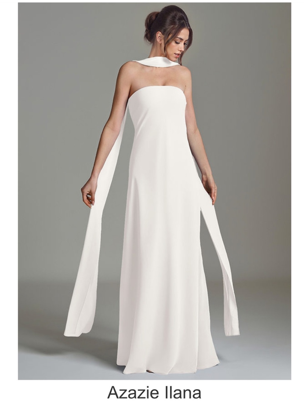 Azazie White Strapless Bath & Body Wrap